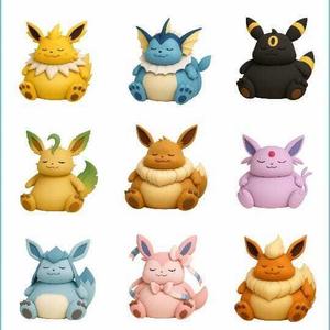 eevee eevolutions chubby complete collection X 9