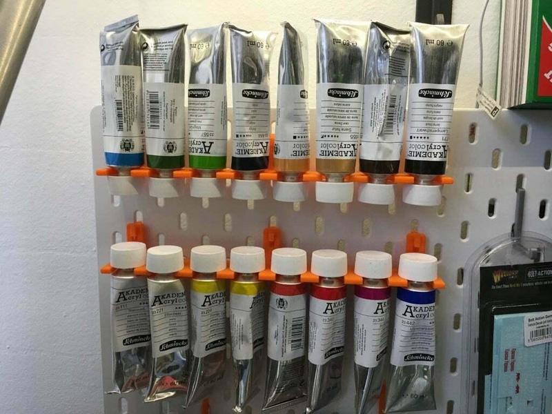 IKEA Skadis Acrylic Paint tube holder Schmincke