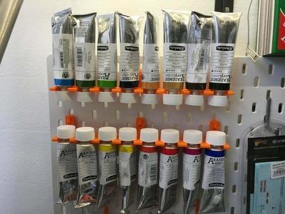 IKEA Skadis Acrylic Paint tube holder Schmincke