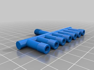 6mm 1 in 7 out Aquarium fittings