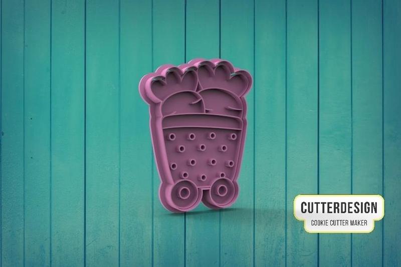 Carrots Wagon Cookie Cutter