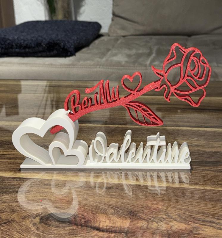 VALENTINES ROSE WITH STAND / BE MY VALENTINE / HOME DECOR / DECORATION / BOXES / STL