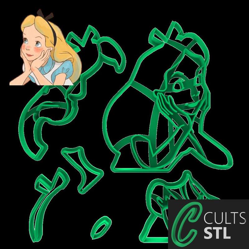 CORTADOR ALICE  NO PAÍS DAS MARAVILHAS - 10cm