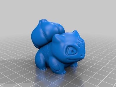 High-Poly hollowed Bulbasaur for DLP/SLA