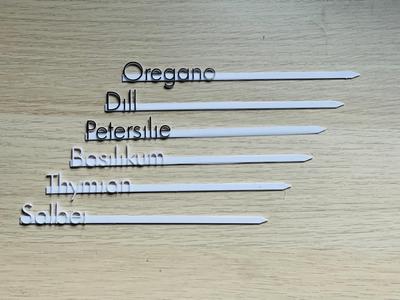 Planting labels for herbs Set of 18 - German - Version 2