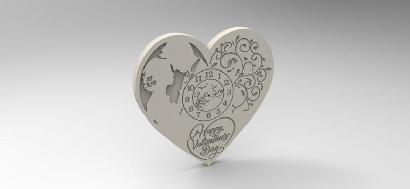 lovers wall clock for valentine's day