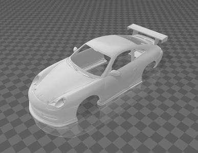Porsche 911 (996) GT3 Race 2001 Shell Body – Divided Parts for Easy Printing