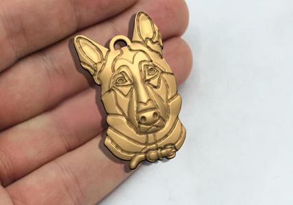 GERMAN DOG JEWELRY PENDANT M02