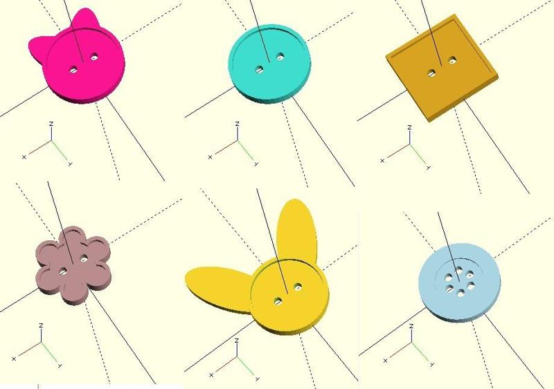 bouton de mercerie parametrique