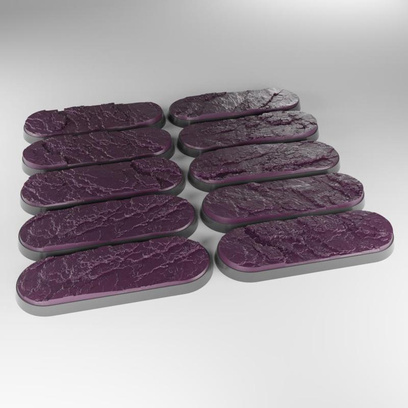 10X 70x25mm bases with mountain ground (+toppers)