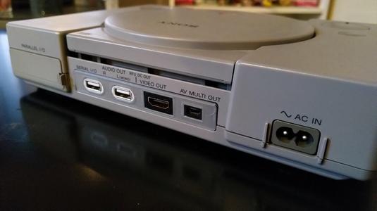 Rear support PS1 SCPH 1002 for Raspberry Pi