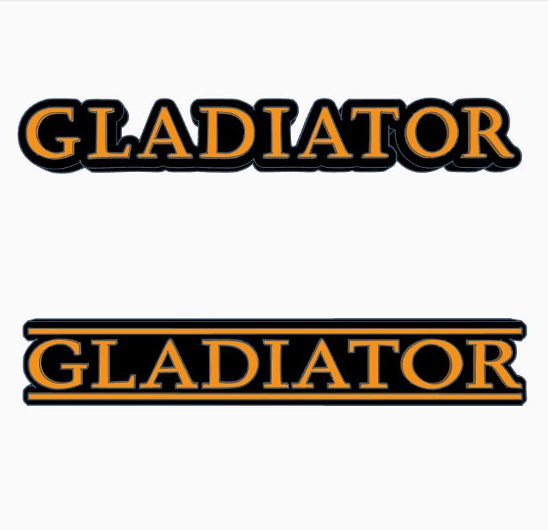 2x GLADIATOR Logo Display by MANIACMANCAVE3D