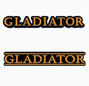 2x GLADIATOR Logo Display by MANIACMANCAVE3D