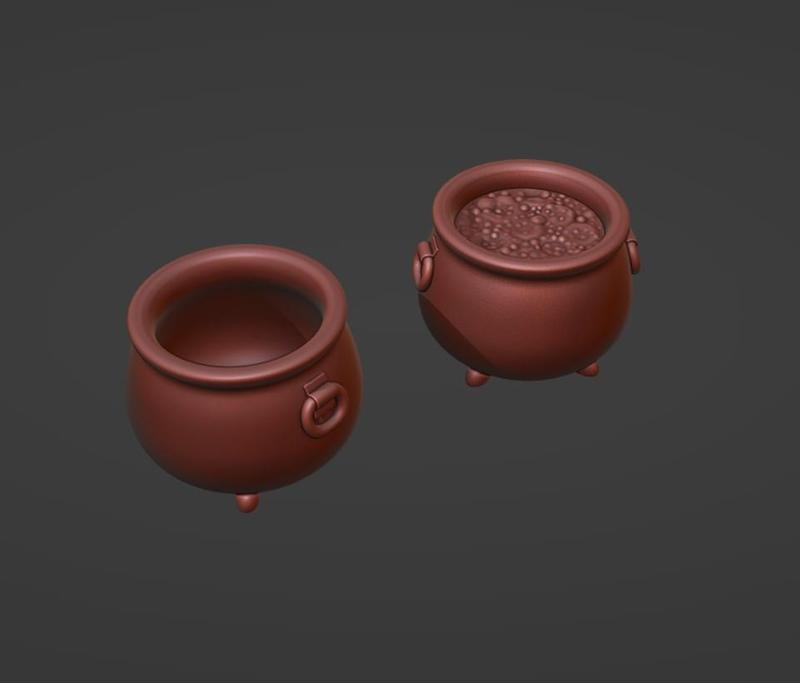 Witch pot - token for board games.