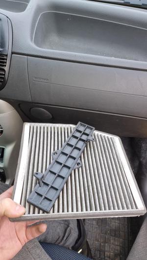 Fiat Punto 2 cabin filter cover plate retrofit
