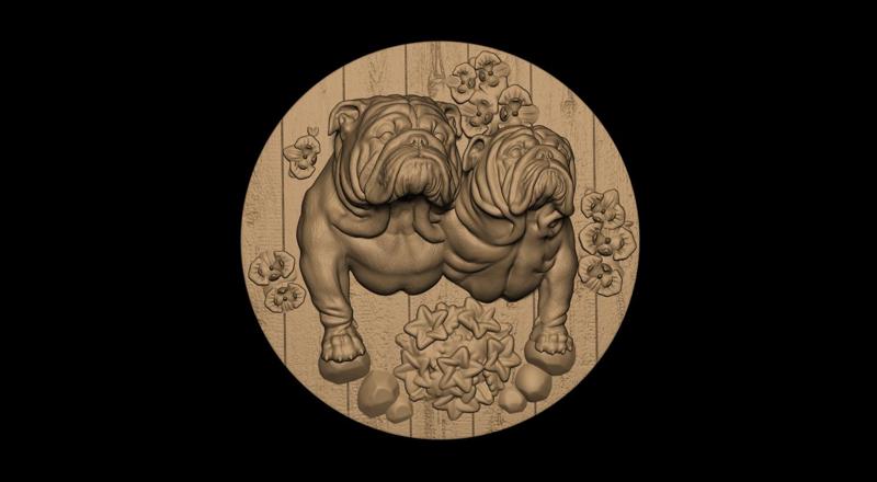 English Bulldog Wooden plaque