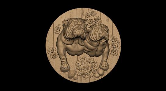 English Bulldog Wooden plaque