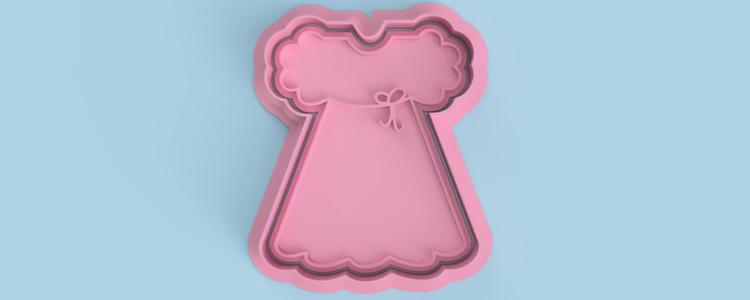 Communion/ Confirmation/ Baptism Dress cookie cutter (Dress cookie cutter)