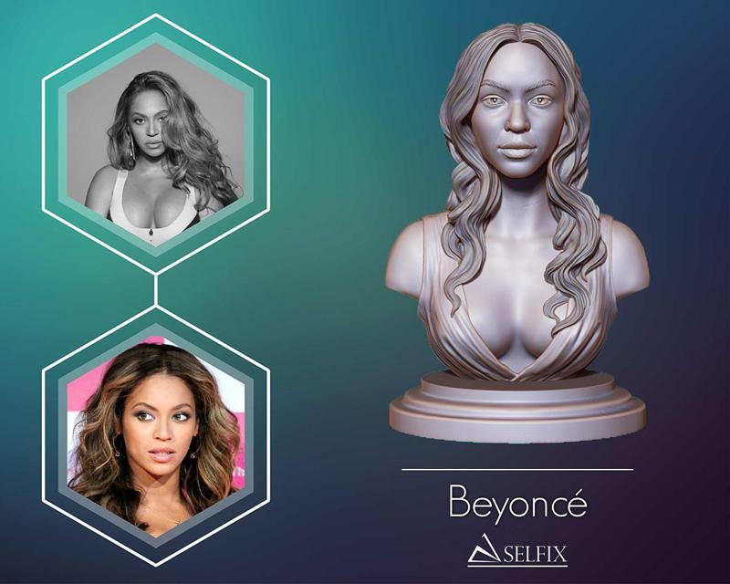 Beyonce portrait sculpture