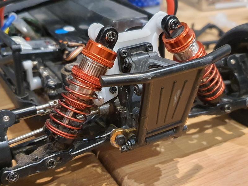 Plate Front Protection Bumper Holder Shock Tower for Wltoys 124018 1/12 Scale RC Car