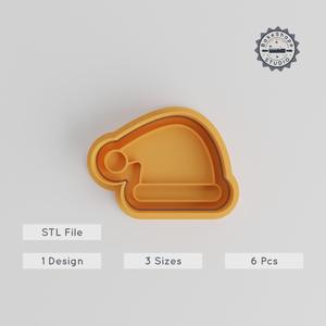 Santa Hat Cookie Cutter & Stamp Set, Festive Hat Shapes, Perfect for Cookies & Fondant, 3 Sizes in 6 Pieces PRODUCT_4936