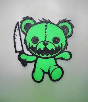 Bear with knife 2D wall art