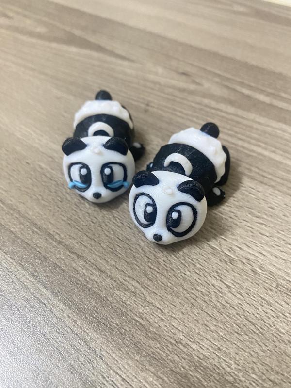 Cute baby Panda – Flexible & Interchangeable Face | Print-in-Place, No Supports