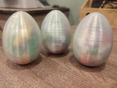 Transparent Egg With Filament Poop