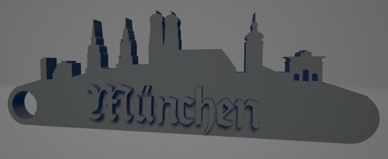 München city keychain (silhouette)