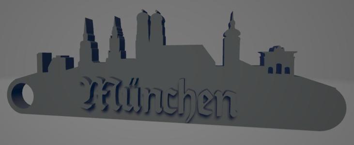 München city keychain (silhouette)