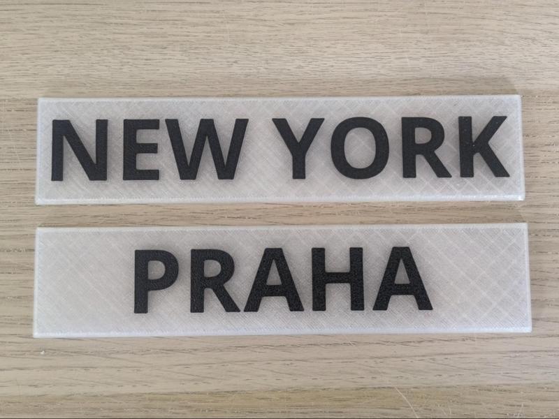 Cedulka Praha - New York