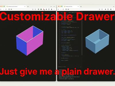 Parametric Customizable Plain Drawer