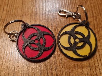 Biohazard Symbol Key Chain Keyring Bag Charm
