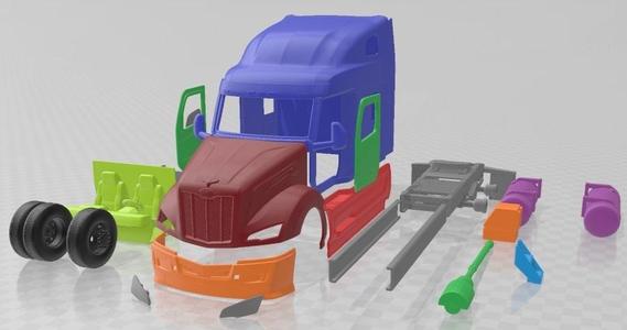 Peterbilt 579 Sleeper Cab Tractor Truck 2024 Printable