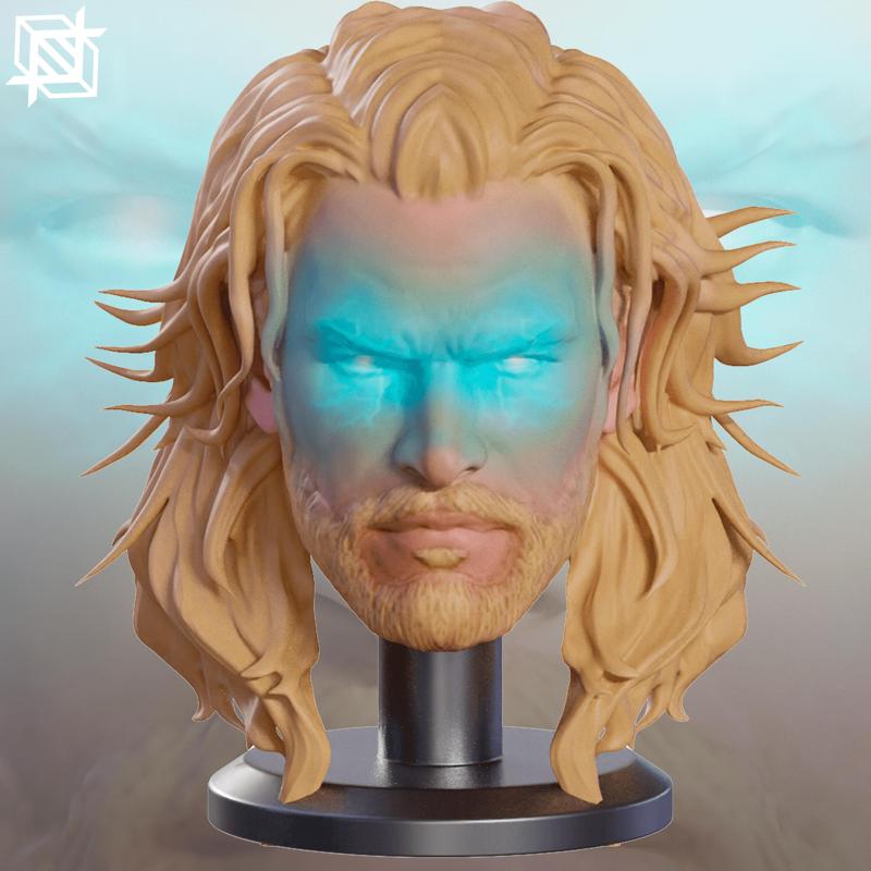 THOR - CUSTOM 3D PRINTABLE HEAD FOR MARVEL ACTION FIGURES (STL FILE)