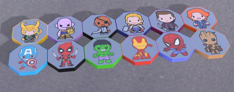 SUPER HEROS OCTAGON WALL