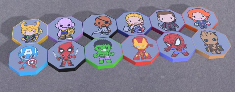 SUPER HEROS OCTAGON WALL