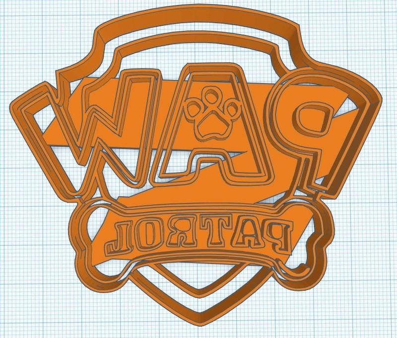 Paw Patrol Cutting Logo of Canine Patrol Cookies