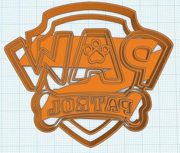 Paw Patrol Cutting Logo of Canine Patrol Cookies
