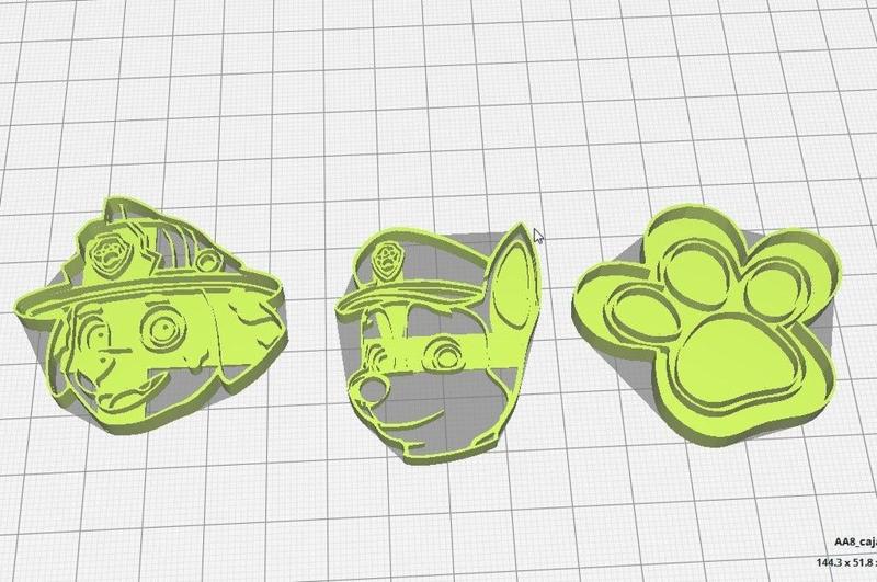 Paw Patrol cookie cutters/ cortantes Patrulla Canina