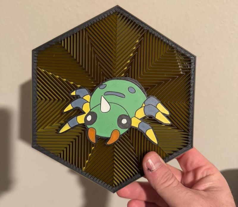 #167 Spinarak Hex Wall Art