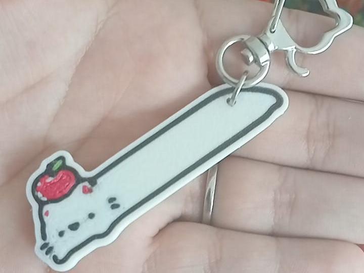 Long Kitty Keychain