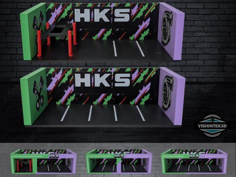 HKS 1:64 Garage Diorama