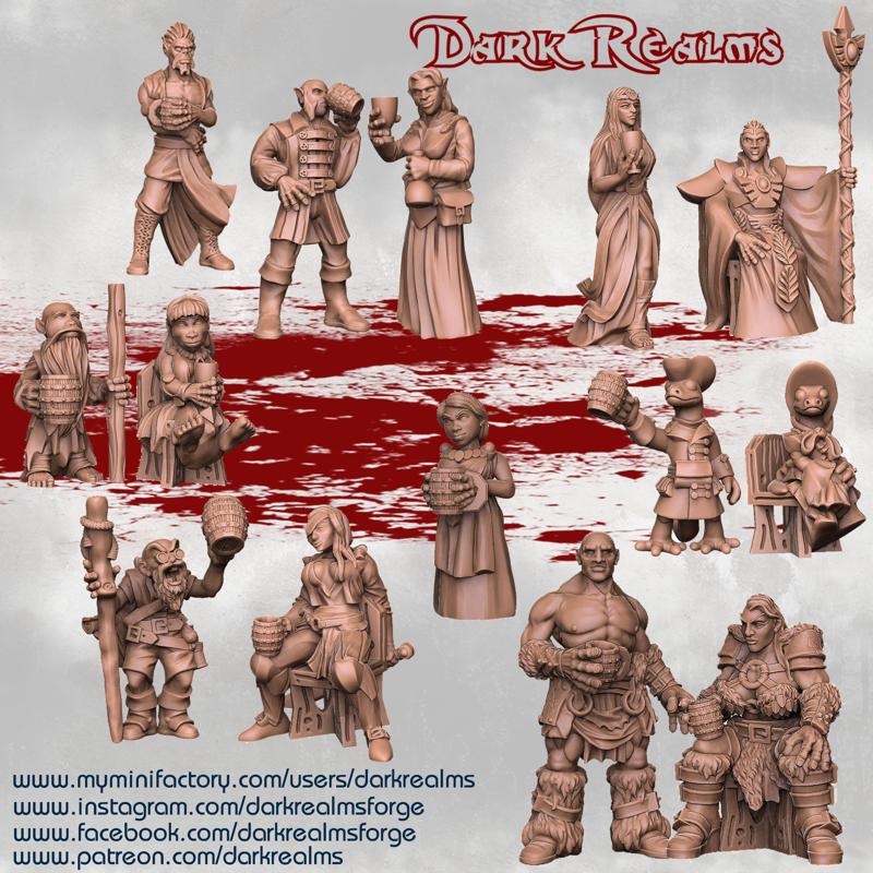 Dark Realms Denizens of Fantasy - Tavern Patrons