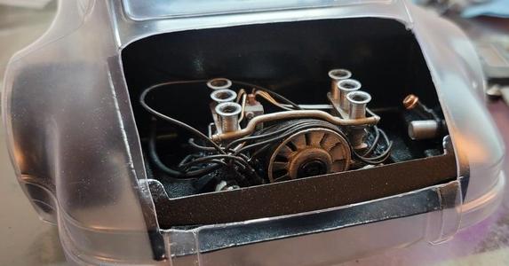 R/C Tamiya Porsche Engine Bay