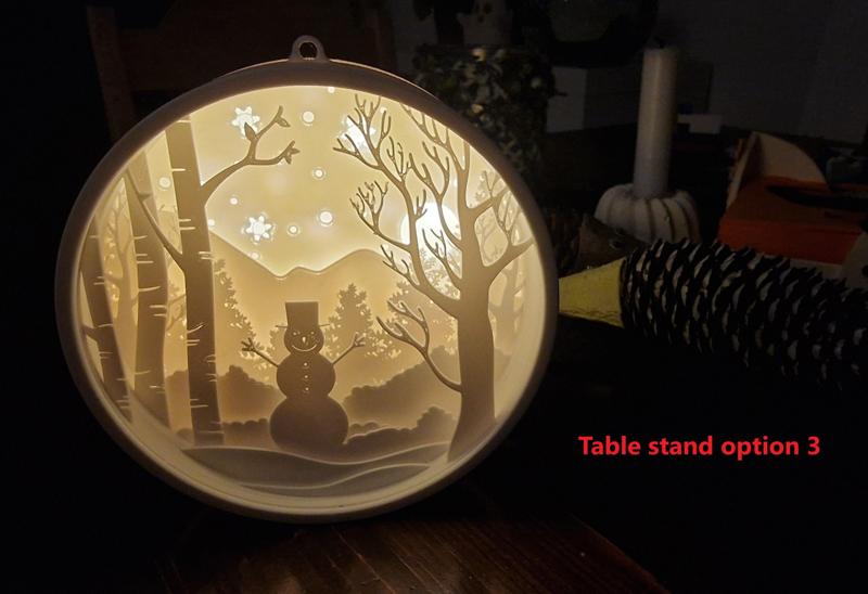 Multilayer Christmas Decoration with LED Backlight (3 mount options)