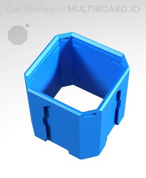 1x1x1 - Topped Multipoint Rail - Pop-In Multibin Shell Extension