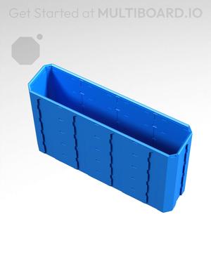 4x1x2.5 - Topped Multipoint Rail - Universal Click-In Multibin Shell Extension