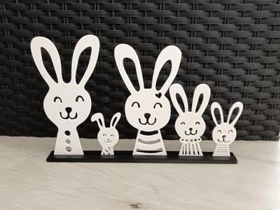 a family of bunnies