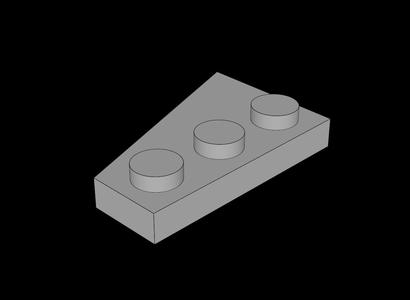 Lego Compatible (43722.dat) Wing  2 x  3 Right